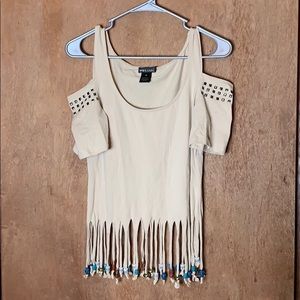 Handcrafted Off the Shoulder T-Shirt ( Size M)